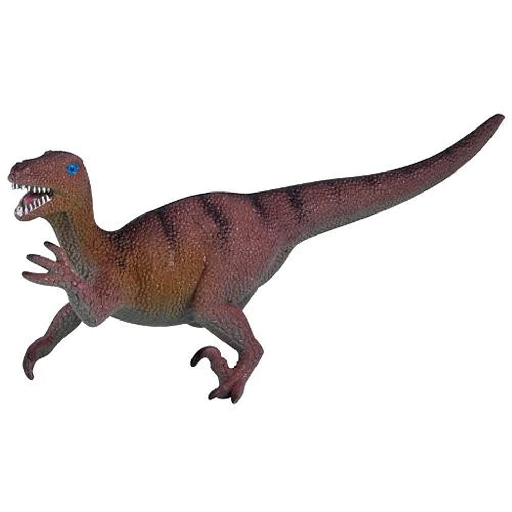 This authentically detailed model of a Velociraptor is 10 inches long and made of durable plastic.  10 inches long Authentic Detail Durable plastic BODIN2