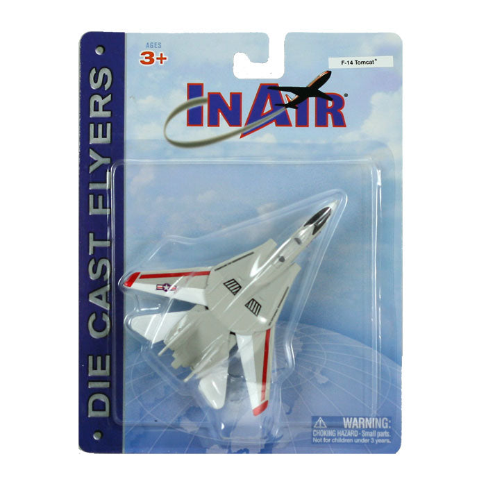 4.5 Inch Small Die Cast Metal Northrup Grumman F-14 Tomcat Sweep Wing Fighter Aircraft with Authentic Markings and Details in its Original Packaging by RedBox / Motormax.