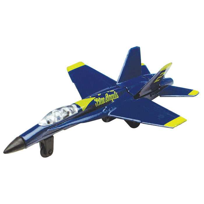 4.5 Inch Diecast Metal Blue Boeing F/A-18 Hornet Blue Angels Aircraft with Authentic Markings and Details InAir Diecast Flyers RedBox / Motormax.