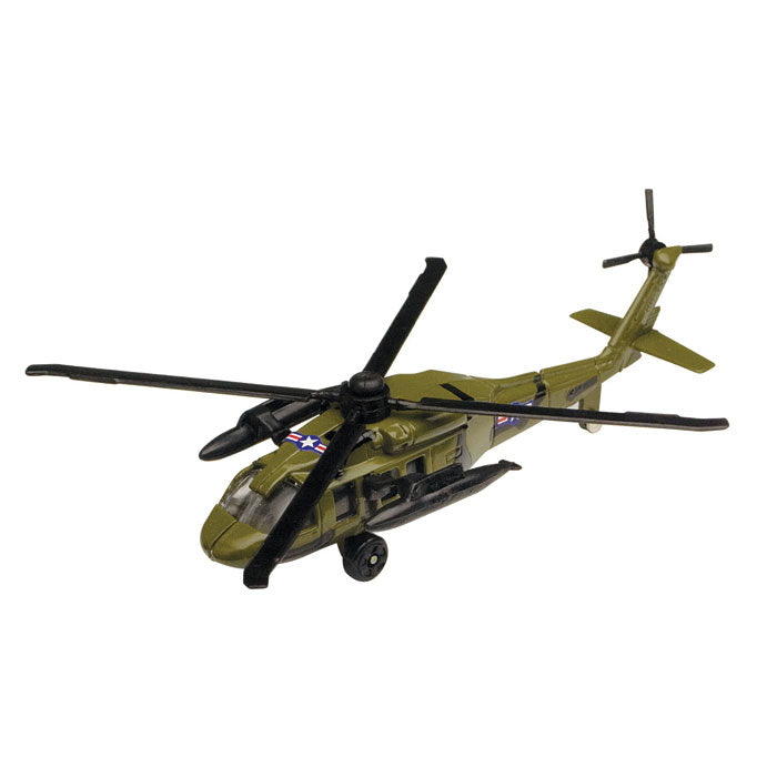3.5 Inch Diecast Metal Green Sikorsky UH-60 Night Hawk Helicopter with Authentic Markings and Details InAir Diecast Flyer RedBox / Motormax.