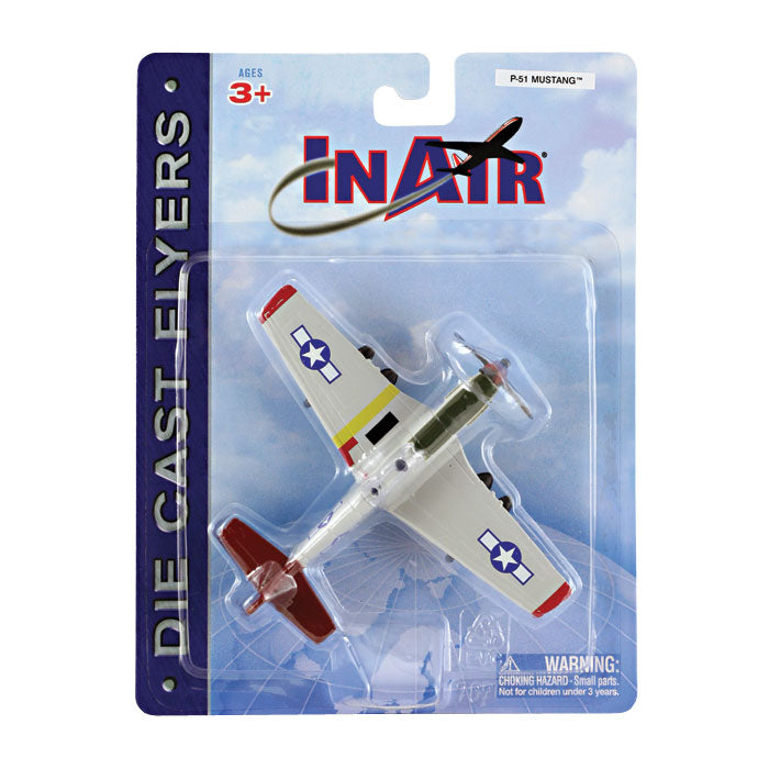 4.5 Inch Diecast Metal North American P-51 Mustang Tuskegee Airman “Red Tails” World War II Aircraft with Authentic Markings and Details in its Original Packaging InAir Diecast Flyer RedBox / Motormax.