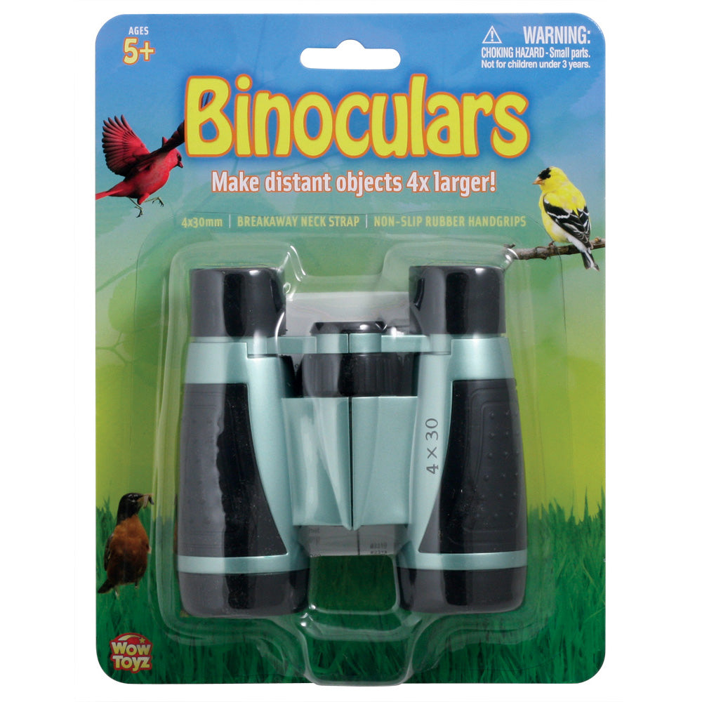 Lightweight Green Plastic Soft-Grip Children's Binoculars including Neck Strap and 4 x 30 Magnification in its Original Packaging by Eastcolight.