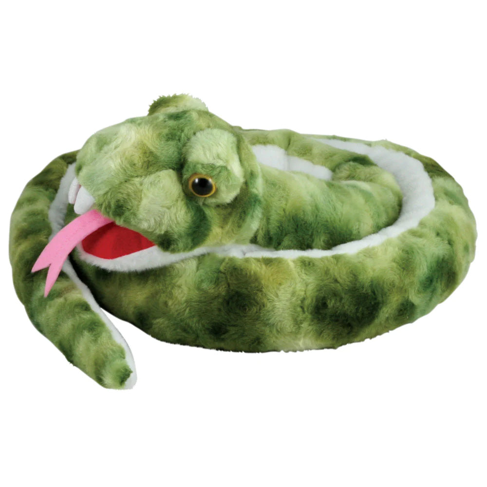 Cuddle Zoo Snakes Super Soft Highly Detailed Colorful Plush Stuffed Animal Green Tree Boa Snake measuring 58 inches long by Cuddle Zoo.