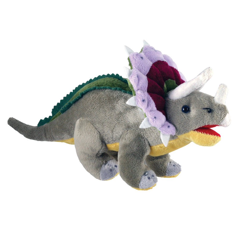 Super Soft Highly Detailed Plush Stuffed Animal Dinosaur: Triceratops measuring 12 inches long by Cuddle Zoo.