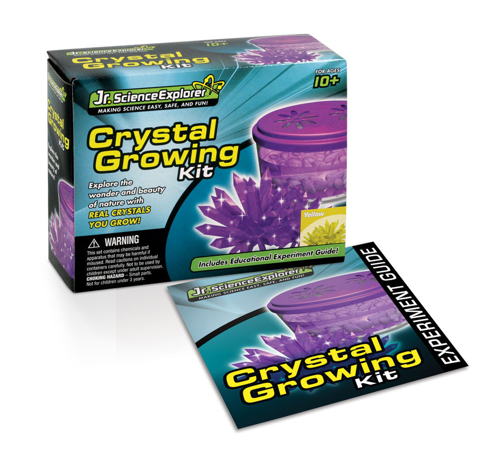 Jr. Science Explorer Crystal Growing Kit in its Original Packaging with Educational, Easy to Follow Experiment Guide.