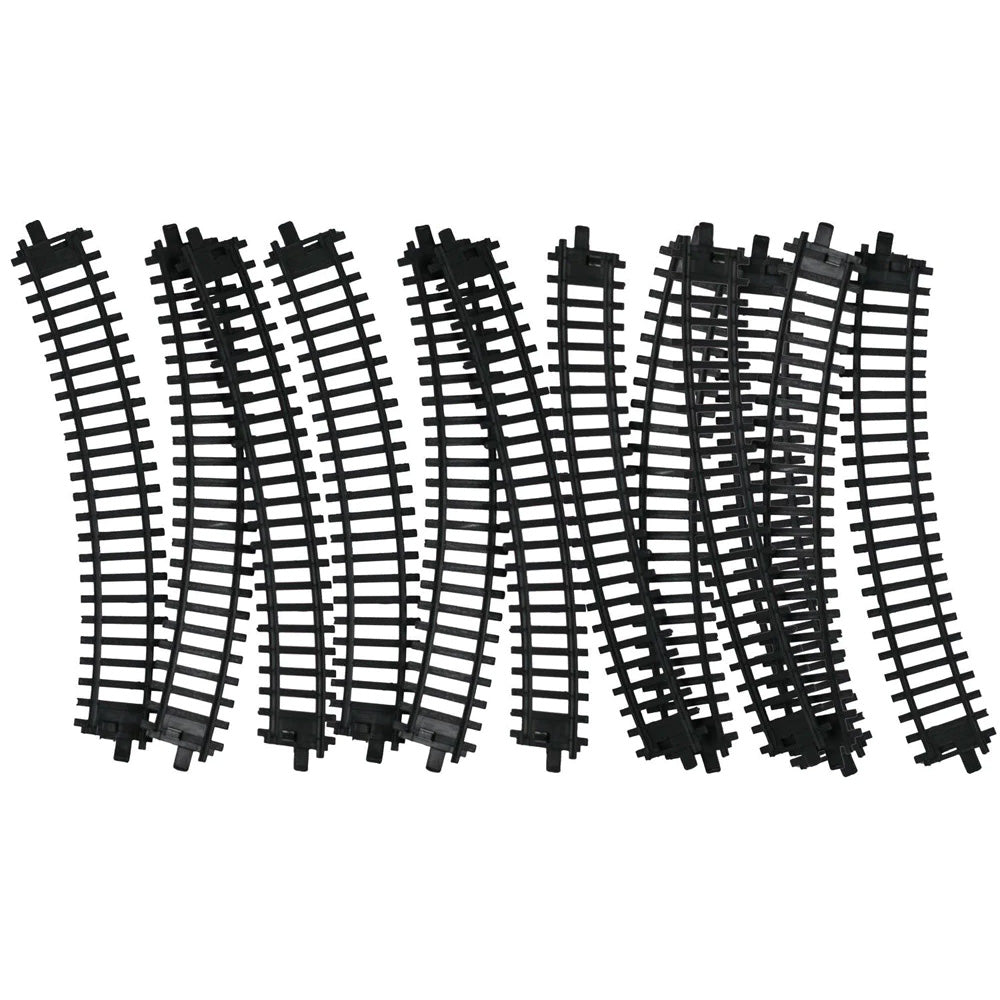 10 Pieces of Durable Plastic Replacement Snap Together Curved Track to be used with the 14, 20 or 40 Piece WowToyz Classic Hobby Model Train Sets.