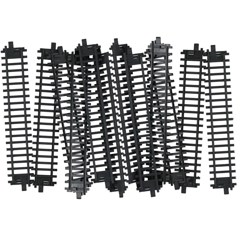 10 Pieces of Durable Plastic Replacement Snap Together Straight Track to be used with the 14, 20 or 40 Piece WowToyz Classic Hobby Model Train Sets.