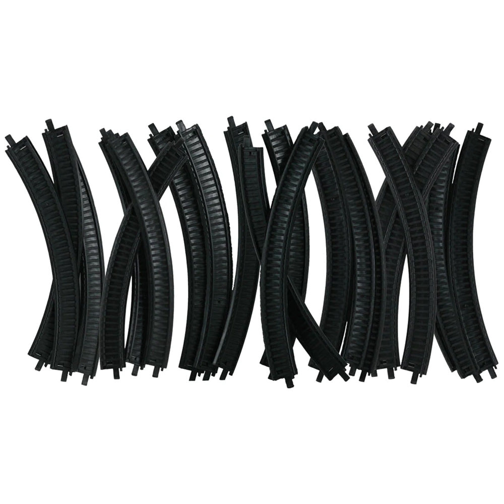 20 Pieces of Durable Plastic Replacement Snap Together Curved Track to be used with the 10-Piece WowToyz Scout Series Hobby Model Train Sets.