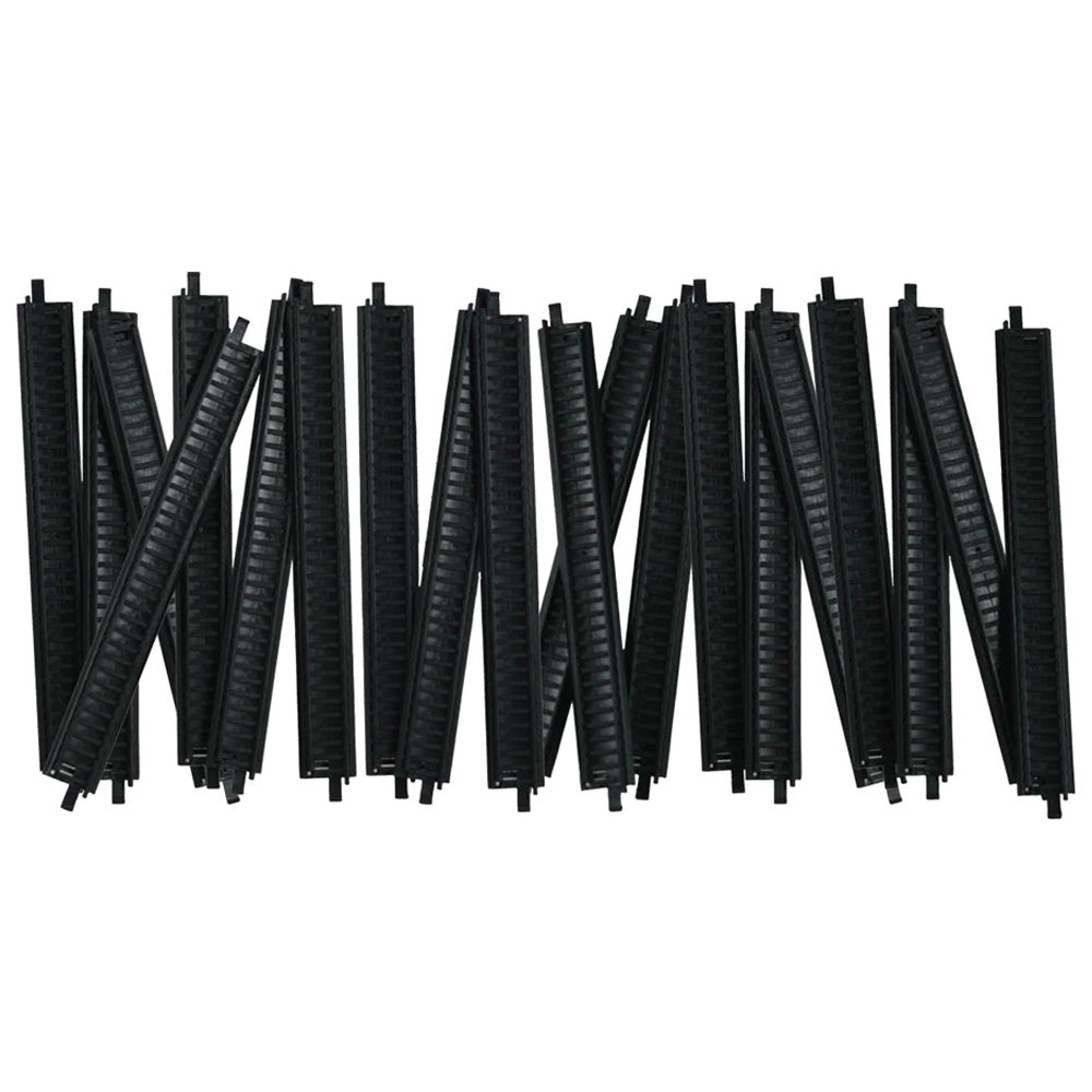 20 Pieces of Durable Plastic Replacement Snap Together Straight Track to be used with the 10-Piece WowToyz Scout Series Hobby Model Train Sets.