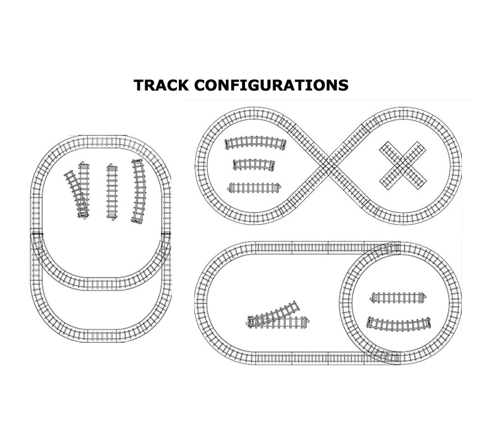 WowToyz Classic Train Set 40-Piece Track Configurations and Layouts
