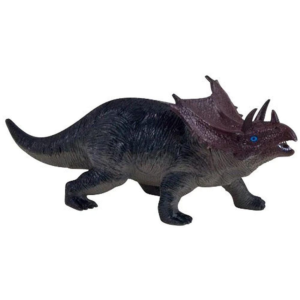 This authentically detailed model of a Chasmosaurus is 10 inches long and made of durable plastic.  10 inches long Authentic Detail Durable plastic BODIN2