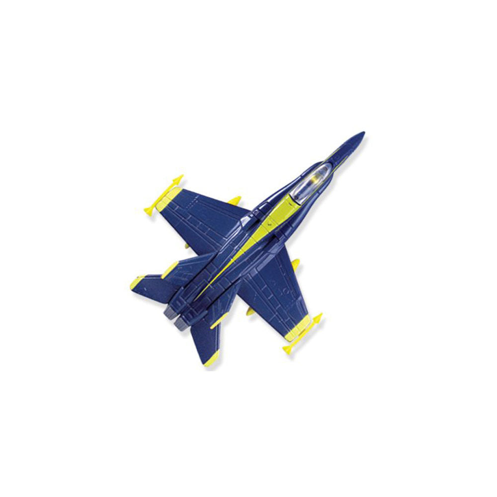4.5 Inch Small Die Cast Metal Blue McDonnell Douglas F/A-18 Hornet Blue Angels Aircraft with Authentic Markings and Details by RedBox / Motormax.