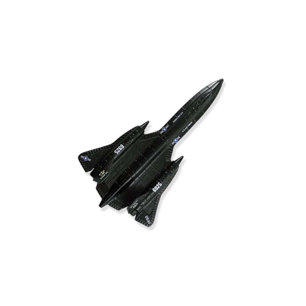 4.5 Inch Small Die Cast Metal Lockheed SR-71 Blackbird Stealth Reconnaissance Aircraft Carrying a D-21 Drone with Authentic Markings and Details by RedBox / Motormax.