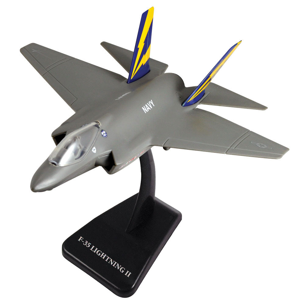 Highly Detailed 1:72 Scale Plastic Model Kit Replica of a Lockheed Martin F-35 Lightning II Stealth Fighter Aircraft with Detailed Markings and Display Stand that Includes Everything Needed for Assembly.