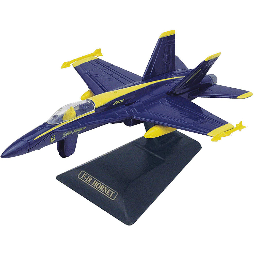 The InAir Legends of Flight collection features historically significant aircraft from World War II to today. The F/A-18 Hornet Blue Angels comes with display stand and an educational collector's card. Designed for hours of imaginative play, yet authentic enough adults will want to add it to their collection. Officially licensed Blue Angels model with historically accurate markings