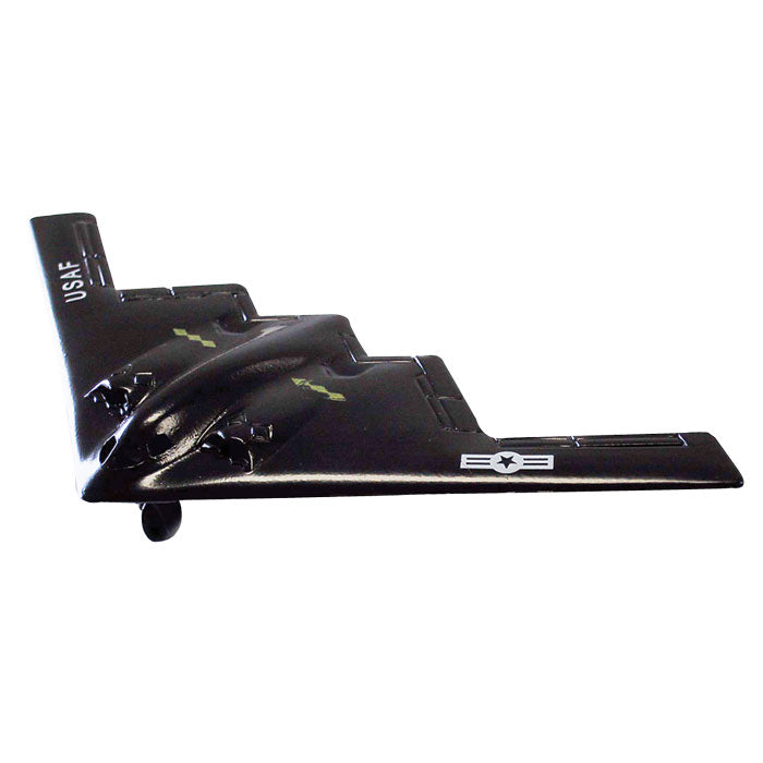 4.5 Inch Diecast Metal Black Northrop Grumman B-2 Spirit Stealth Bomber with Authentic Markings and Details InAir Diecast Flyer RedBox / Motormax.