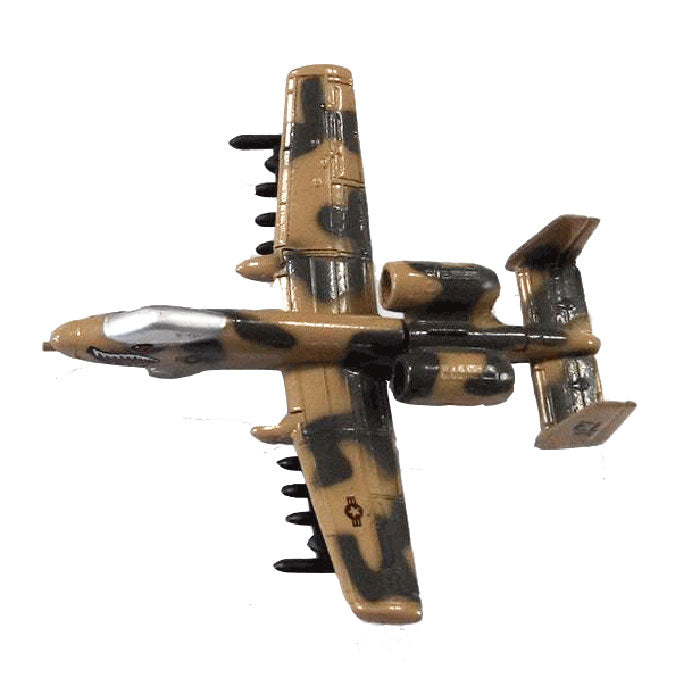 3.5 Inch Small Diecast Metal Fairchild Republic Camouflage A-10 Thunderbolt II Aircraft with Authentic Markings and Details. InAir RedBox / Motormax.