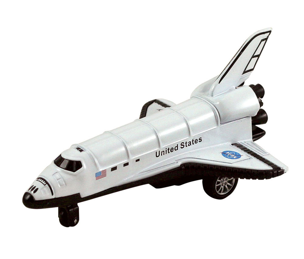 InAir 5 Inch Long Durable Diecast Metal Replica of the NASA Space Shuttle Orbiter (Enterprise, Columbia, Challenger, Discovery, Atlantis & Endeavour) with Friction Powered Pullback Action and Authentic Markings.