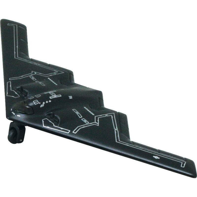 4.5 Inch Small Die Cast Metal and Plastic Northrop Grumman B-2 Spirit Stealth Bomber Aircraft with Friction Powered Pullback & Go Action, and Authentic Details.