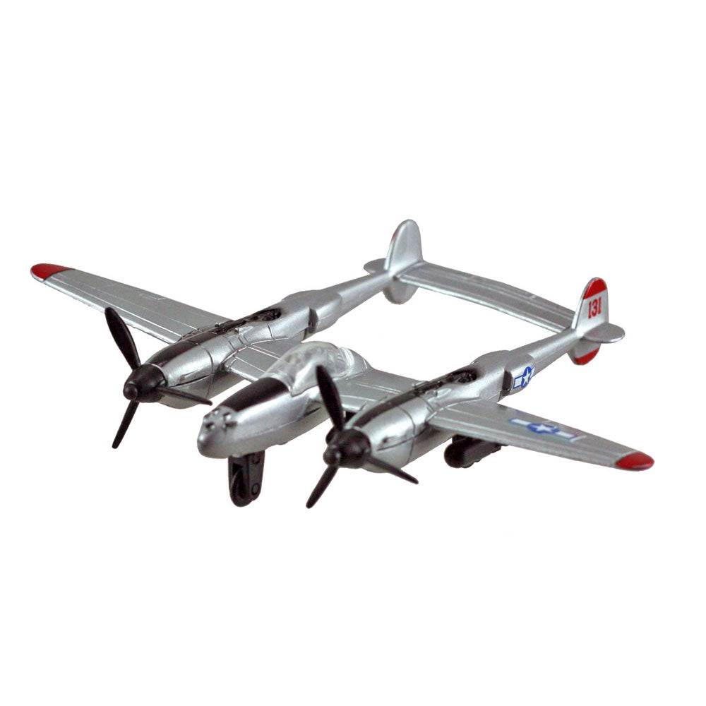 Kids Diecast 4.5” P-38 Lightning Silver | InAir Diecast – MightyToy