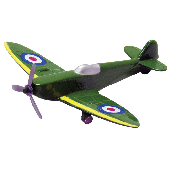 3.5 Inch Small Die Cast Metal British Royal Air Force Supermarine Spitfire World War II Aircraft with Authentic Markings and Details by RedBox / Motormax.