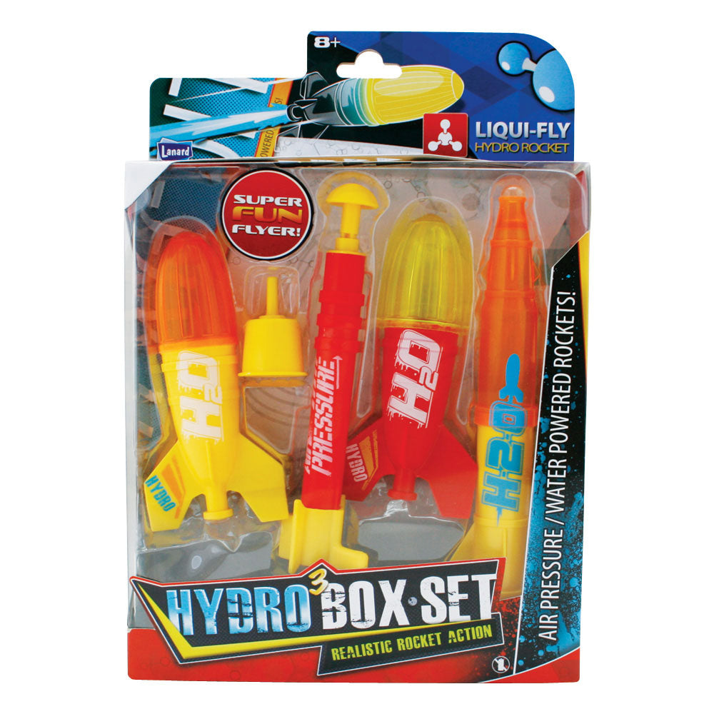 Hydro Space Water Rocket Launch Set - Plastic Pump With Air Pressure, Yard & Park Fun
