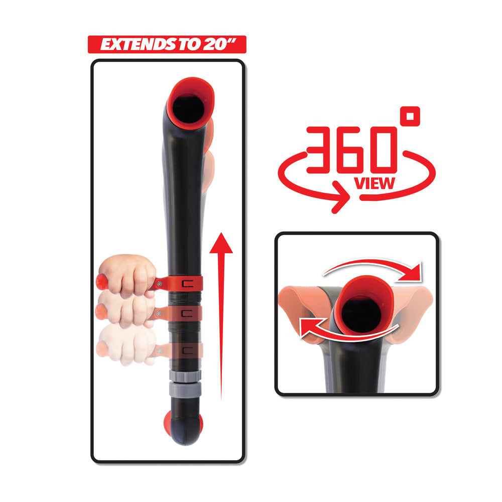 Peek around corners and over obstacles with this extendable periscope! Great for both indoor and outdoor exploration, this periscope features a 360 degree view, extends to 20” and comes with a field explorer guide. Science Toy. Lanard Toys