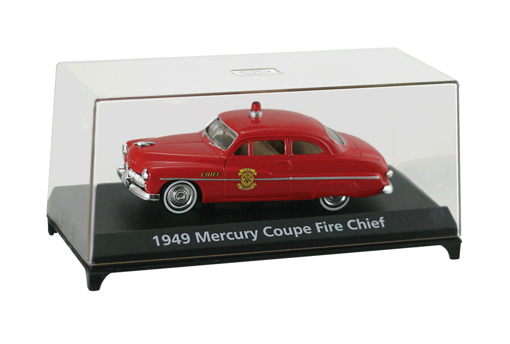 1:43 Scale Die Cast Model of the 1949 Mercury Coupe Fire Engine as manufactured by RedBox / Motormax.