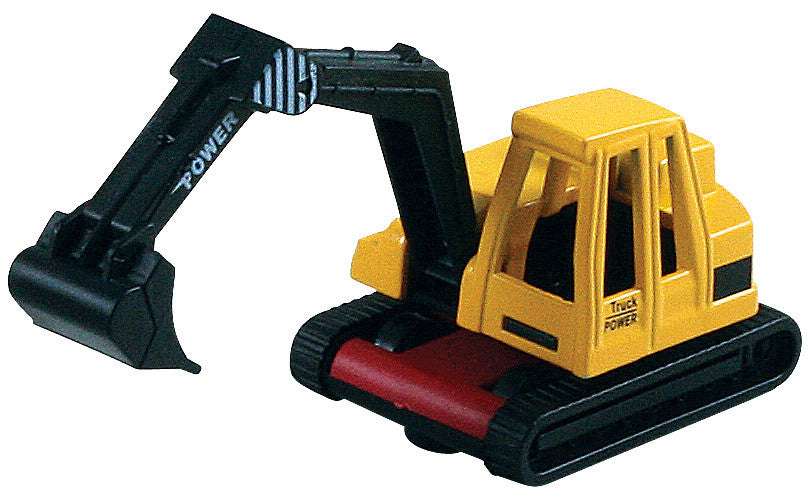 Small Die Cast Construction Vehicle, Power Shovel with Moving Parts measuring approximately 2.5 inches for Indoor or Outdoor Play.