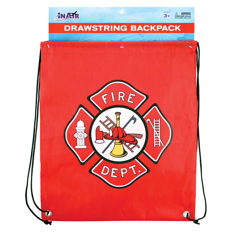 WowToyz Fire Department Emblem Drawstring Backpack
