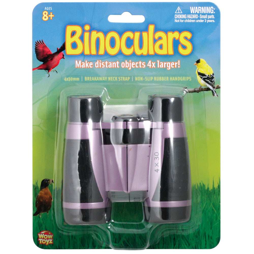 Lightweight Purple Plastic Soft-Grip Children's Binoculars including Neck Strap and 4 x 30 Magnification in its Original Packaging by Eastcolight.