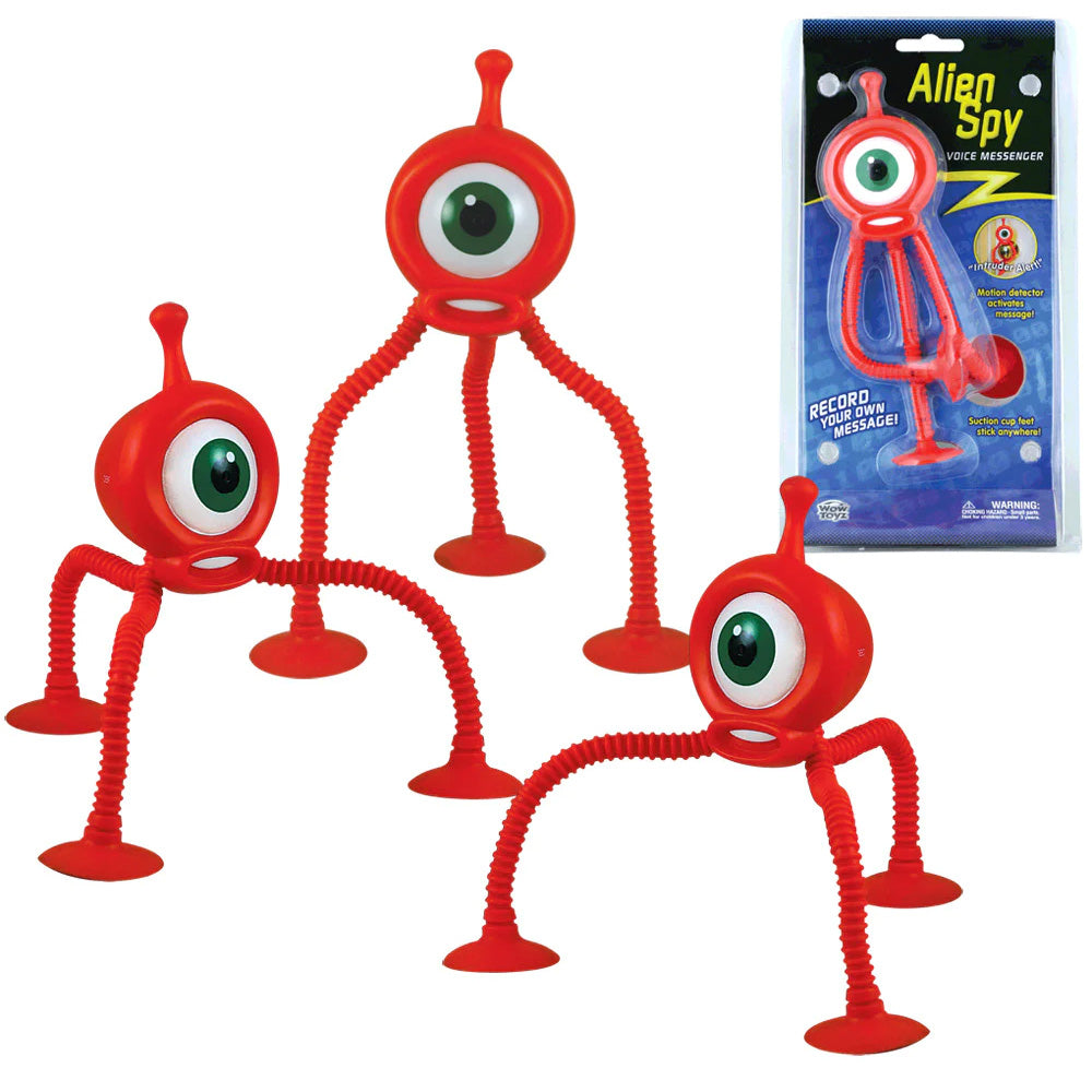 SET of 3 Orange Durable Plastic Motion Detectable Playback Devices with Bendable Legs and Suction Cup Feet by Eastcolight.