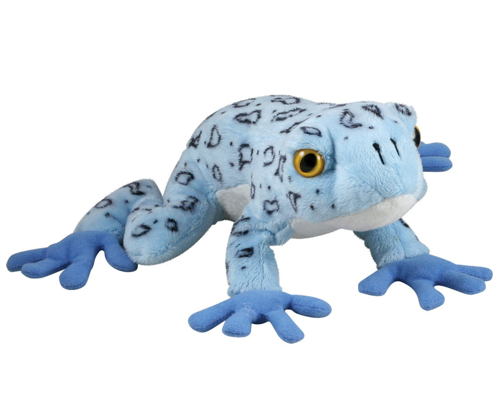 Super Soft Highly Detailed Colorful Plush Stuffed Animal Light Blue Tree Frog measuring 7 inches long by Cuddle Zoo.