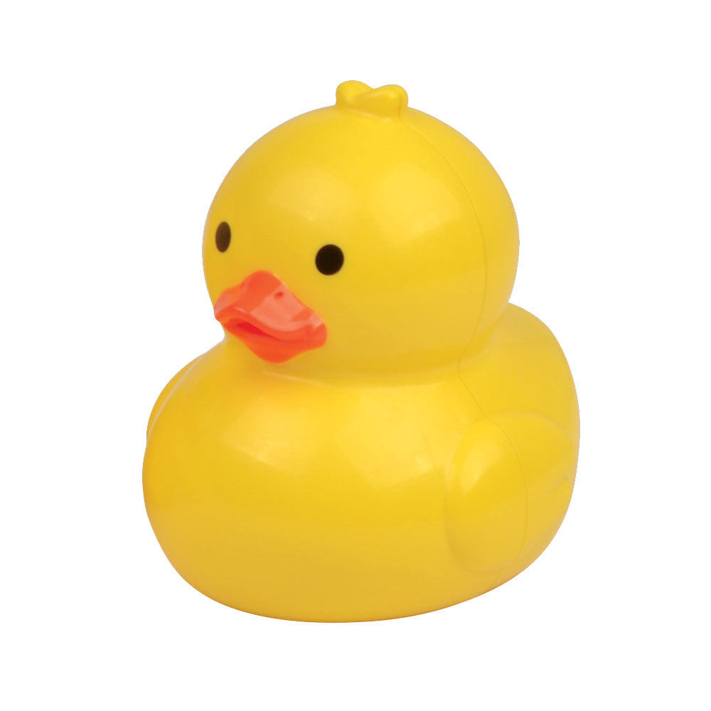 3 Inch Long Durable Plastic Yellow Blinking Duck that Floats in the Tub or Bath.