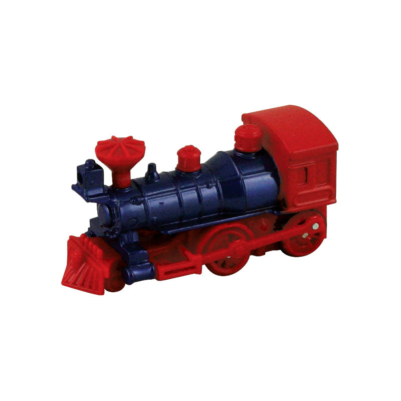 2.5 inch Friction Powered Pullback Die Cast Metal Navy Blue Locomotive Steam Engine.