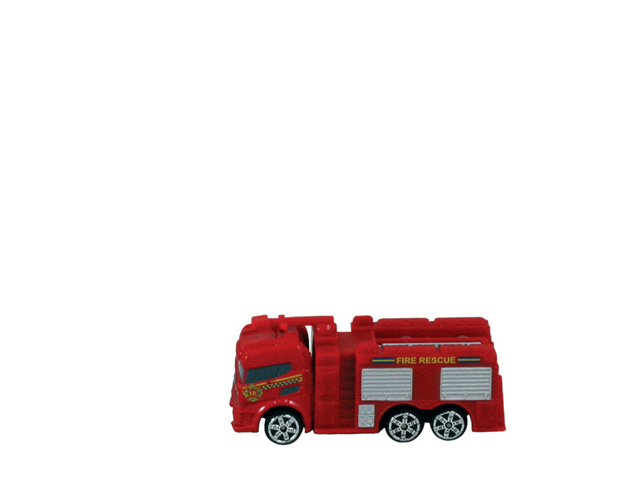 Red Durable Die Cast Metal and Plastic Fire Engine measuring Approximately 3 Inches Long by RedBox / Motormax.