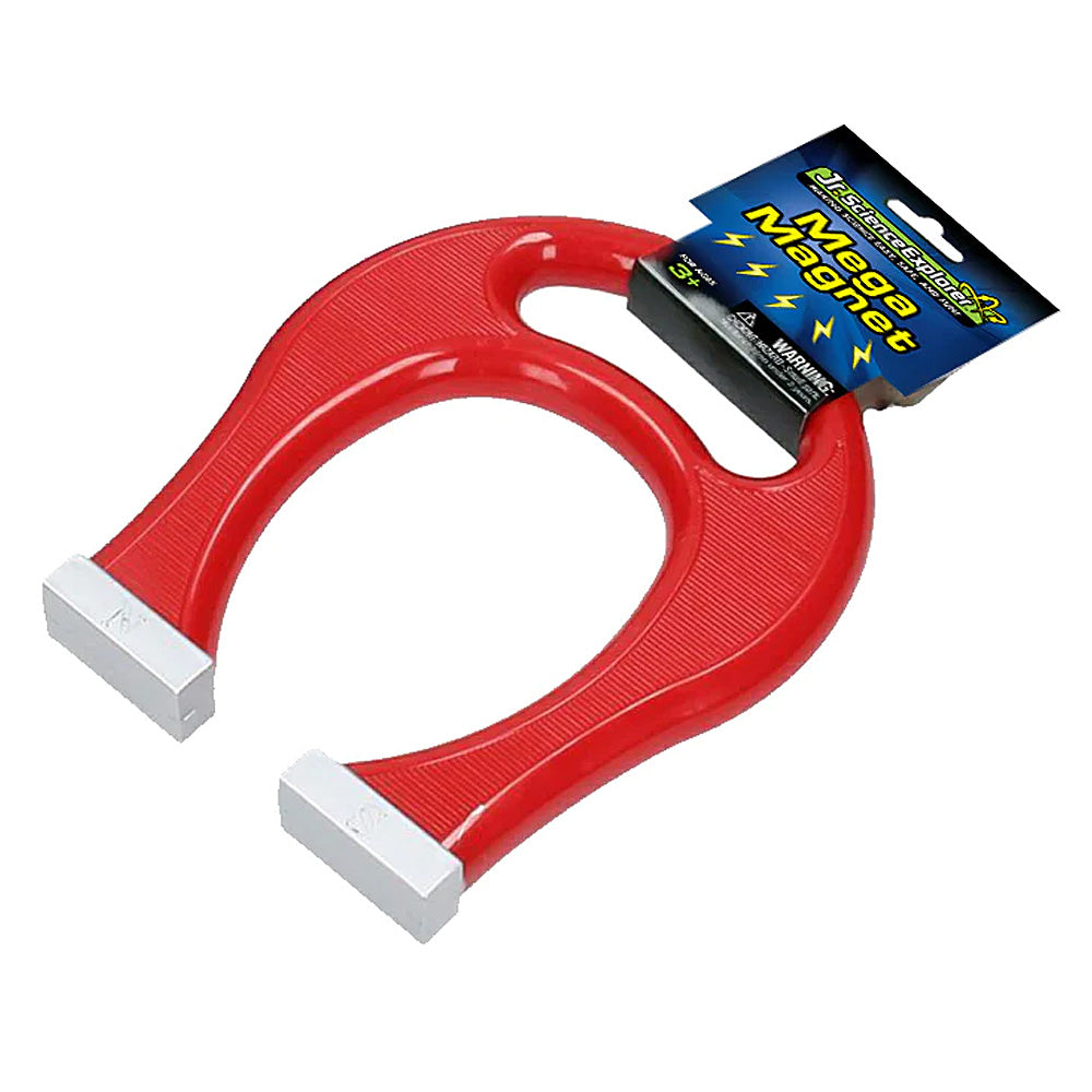 8 Inch Tall Jumbo Red Working Magnet with Convenient Carry Handle.