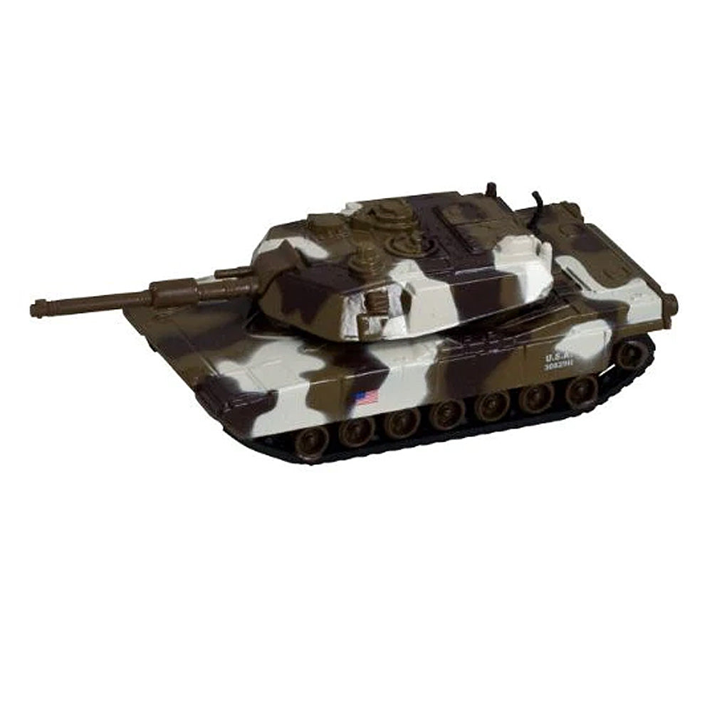 This friction powered pullback tank has a diecast metal body. The turret moves from side to side as the tank zooms along! Collect all six styles! WTPBTA
