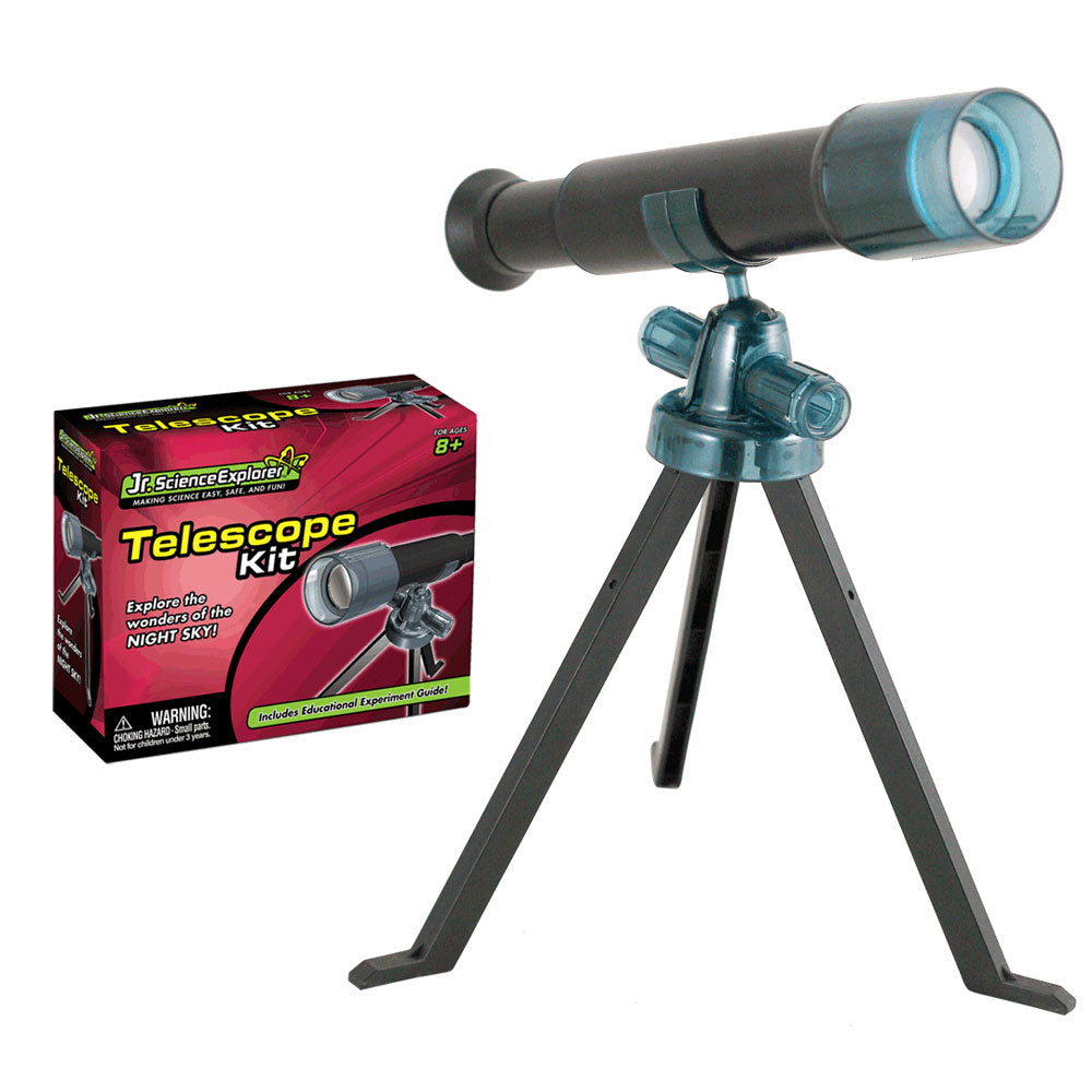 Safe, Educational Plastic Working Telescope Science Kit that Requires Assembly and features Magnification Lens, Tripod and Educational, Easy to Follow Experiment Guide.