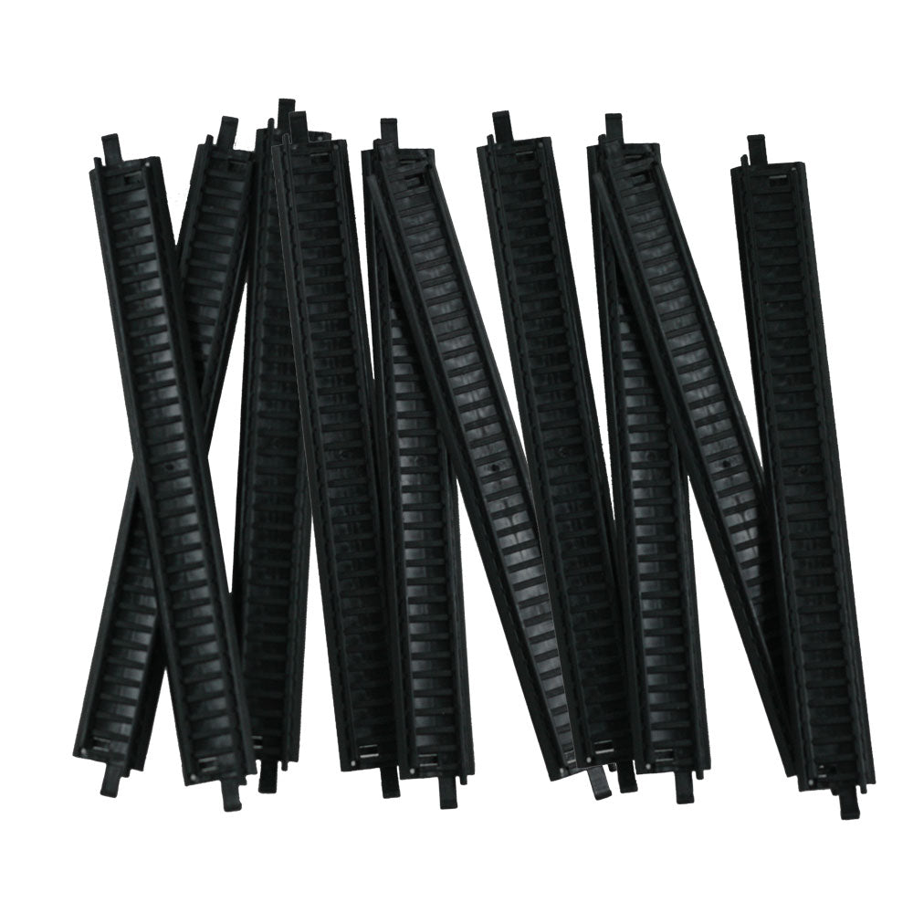 10 Pieces of Durable Plastic Replacement Snap Together Straight Track to be used with the 10-Piece WowToyz Scout Series Hobby Model Train Sets.