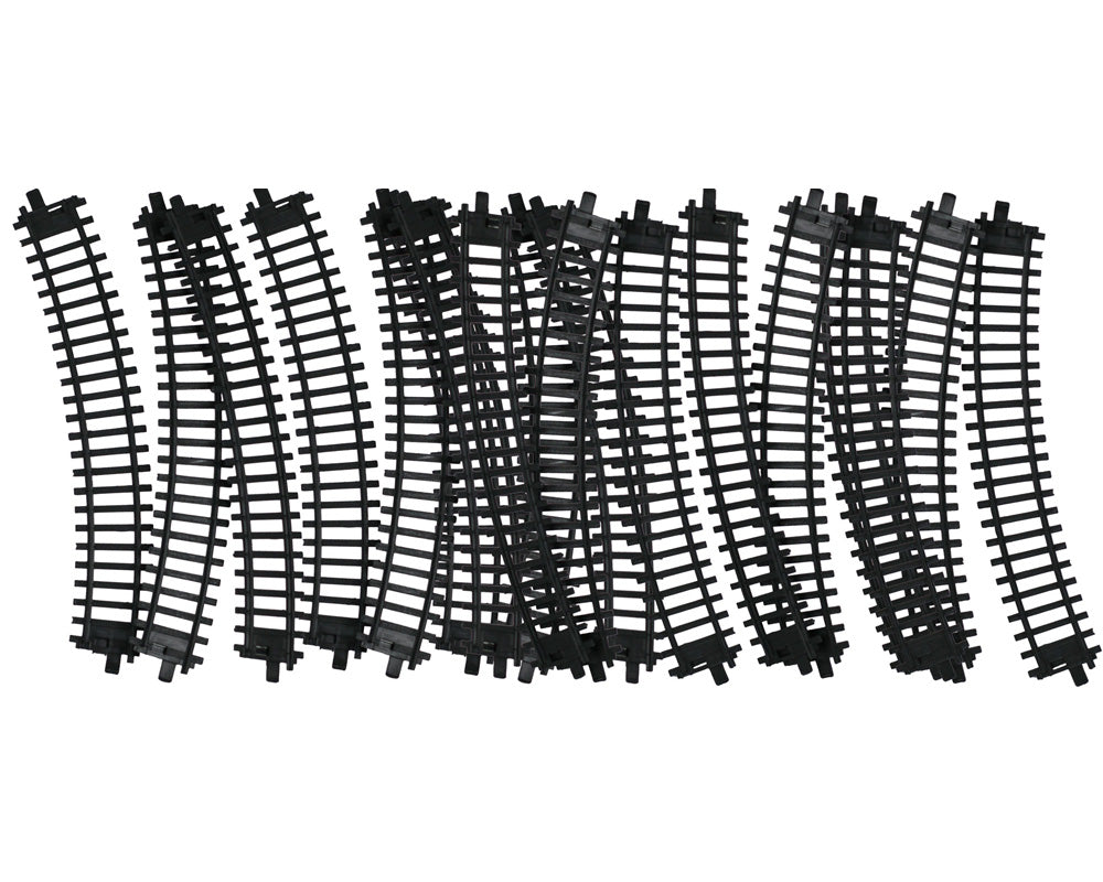 20 Pieces of Durable Plastic Replacement Snap Together Curved Track to be used with the 14, 20 or 40 Piece WowToyz Classic Hobby Model Train Sets.